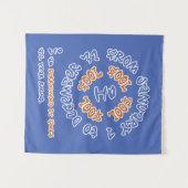 Dwazen het hele jaar door wandkleed (Voorkant (horizontaal))