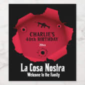 dweepstuk wijn etiket (Enkel label)