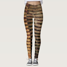 Dweibruine strepen en krassen, met details leggings