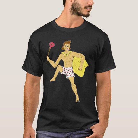 dweil en onderbroek man t-shirt (Voorkant)