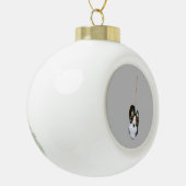 dweil keramische bal ornament (Links)