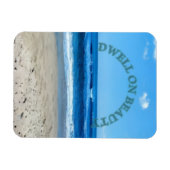Dweil op schoonheid strand scene  magneet (Horizontaal)