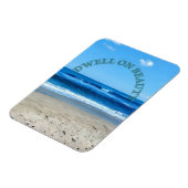 Dweil op schoonheid strand scene  magneet (Linkerzijde)