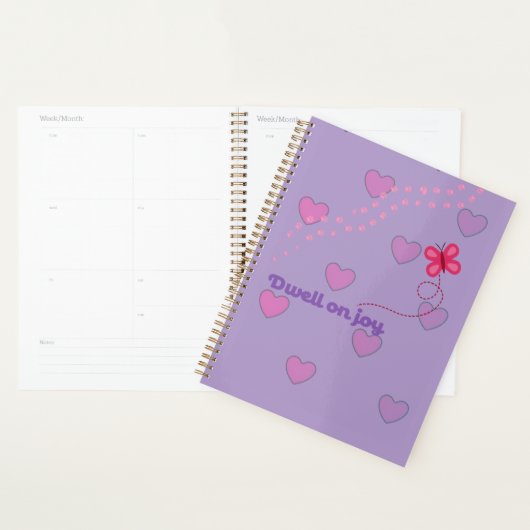 Dweil op vreugde harten, pootafdrukken, vlinder planner (Display)