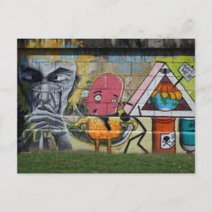 Dweilroze figuur van de vun briefkaart