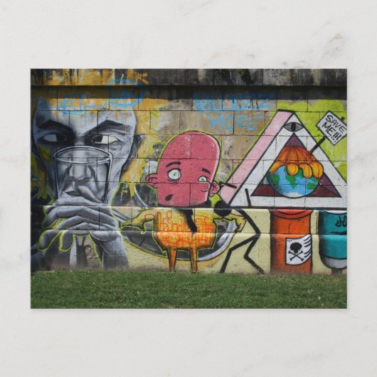 Dweilroze figuur van de vun briefkaart (Voorkant)