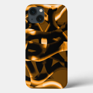 Dweilthoek van verbrande linten, zwart en sinaasap Case-Mate iPhone case