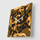 Dweilthoek van verbrande linten, zwart en sinaasap vierkante klok (Hoek)