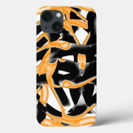 Dweimedaille van verbrande tapes, oranje witte kra Case-Mate iPhone case