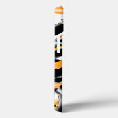 Dweimedaille van verbrande tapes, oranje witte kra Case-Mate iPhone case (Achterkant / Rechts)