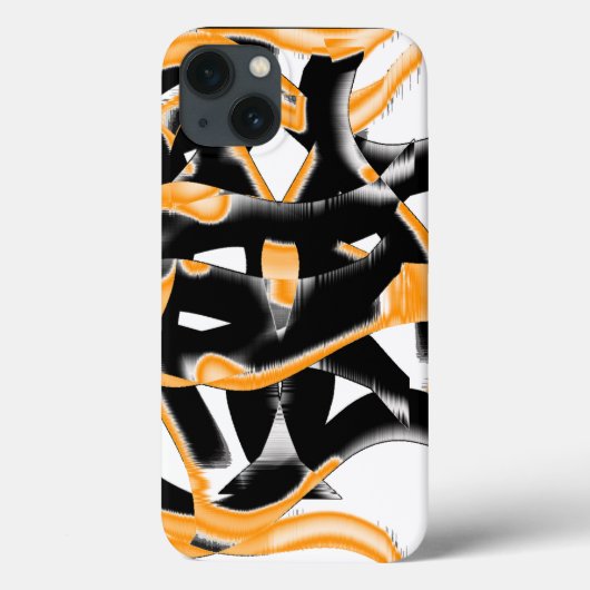 Dweimedaille van verbrande tapes, oranje witte kra Case-Mate iPhone case (Achterkant)