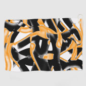 Dweimedaille van verbrande tapes, oranje witte kra golfhanddoek (Horizontaal)