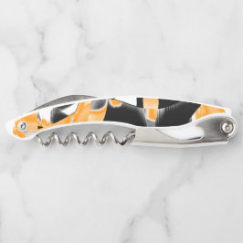 Dweimedaille van verbrande tapes, oranje witte kra kurkentrekker