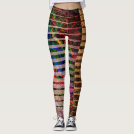 Dweistrepen en gekleurde krassen, zijdelingse deta leggings