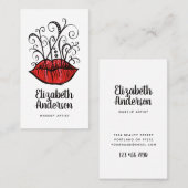 Dweke lippen Inkt Tattoo Style Gothic Makeup Artis Visitekaartje (Voorkant / Achterkant)