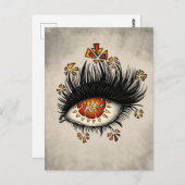 Dweke oogje van de digitale donkere hemel van de l briefkaart (Voorkant / Achterkant)