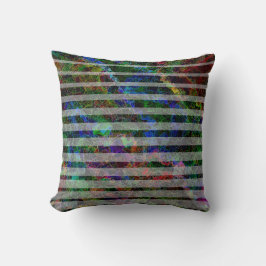 Dweke strepen en krasende kleine vierkantjes in li kussen