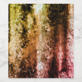 Dweke vezelachtige textuur en verbrande of vuile v wijn etiket (Enkel label)