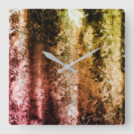 Dweke vezelachtige textuur en vuil vierkante klok