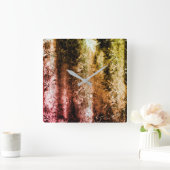 Dweke vezelachtige textuur en vuil vierkante klok (Huis)