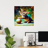 Dwelf Cat Poster (Thuiskantoor)