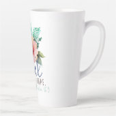 Dwell in Hope Bible Verse Floral Latte Mok (Rechts)