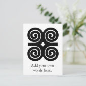 Dwennimmen - Sterkte en Humiliteit Adinkra-symbool Briefkaart (Staand voorkant)