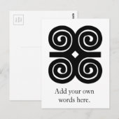 Dwennimmen - Sterkte en Humiliteit Adinkra-symbool Briefkaart (Voorkant / Achterkant)