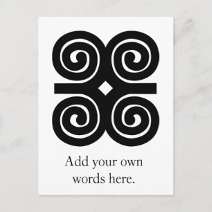 Dwennimmen - Sterkte en Humiliteit Adinkra-symbool Briefkaart