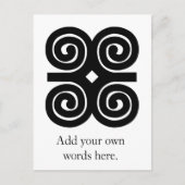 Dwennimmen - Sterkte en Humiliteit Adinkra-symbool Briefkaart (Voorkant)