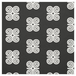 Dwennimmen Sterkte Humility White Adinkra-symbool Stof