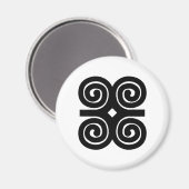 Dwennimmen Sterth | Humility Adinkra-symbool Magneet (Voorkant / Achterkant)