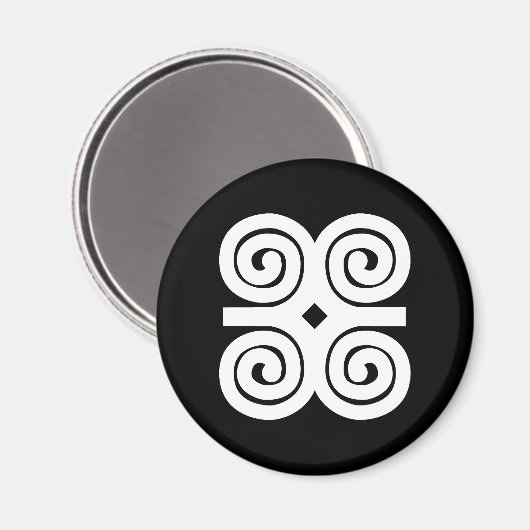 Dwennimmen Sterth | Humility Adinkra-symbool Magneet (Voorkant / Achterkant)