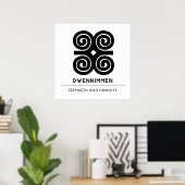 Dwennimmen Sterth | Humility Adinkra-symbool Poster (Thuiskantoor)