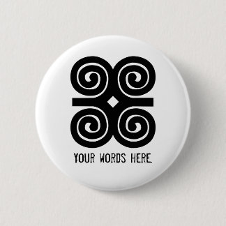 Dwennimmen Sterth | Humility Adinkra-symbool Ronde Button 5,7 Cm
