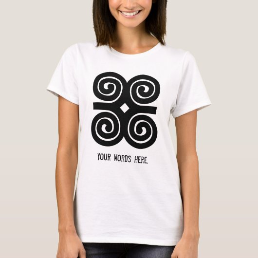 Dwennimmen Sterth | Humility Adinkra-symbool T-shirt (Voorkant)