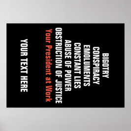 Dweperij Collusie Emolumenten Obstructie Impeach Poster