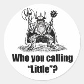 Dwerg-BW Ronde Sticker (Voorkant)