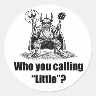 Dwerg-BW Ronde Sticker