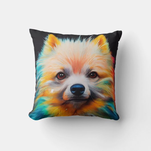 Dwerg Duits Spitz Dog Pet Leuk Schattig Dier Kussen (Voorkant)