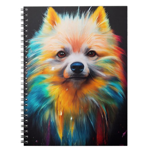 Dwerg Duits Spitz Dog Pet Leuk Schattig Dier Notitieboek (Voorkant)