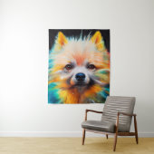 Dwerg Duits Spitz Dog Pet Leuk Schattig Dier Wandkleed (In situ)