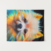 Dwerg Duits Spitz Dog Pet Leuk Schattig Dier Wandkleed (Voorkant (horizontaal))