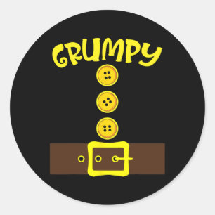 Dwerg Easy Halloween Kostuum Dwerg Mannen Vrouwen  Ronde Sticker