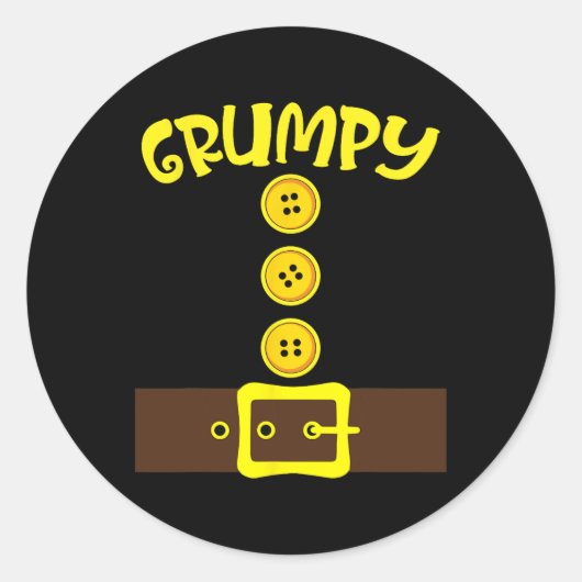 Dwerg Easy Halloween Kostuum Dwerg Mannen Vrouwen  Ronde Sticker (Voorkant)