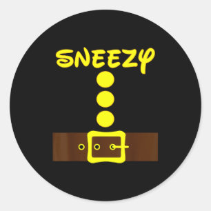 Dwerg Eenvoudige Halloween Groepskostuum Overeenko Ronde Sticker
