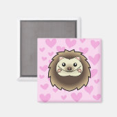 Dwerg Egel Liefde Magneet (Voorkant / Achterkant)