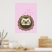 Dwerg Egels Liefde Poster (Keuken)