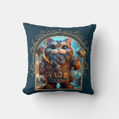 Dwerg Feline Fantasy Avontuur Kussen (Voorkant)