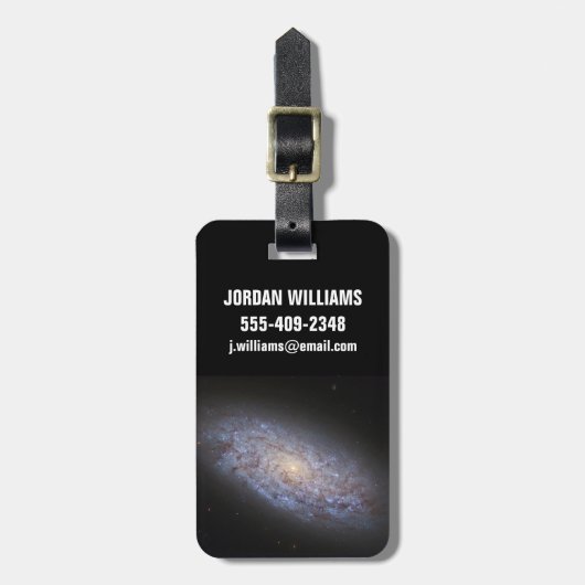 Dwerg Galaxy NGC 5949. Bagagelabel (Voorkant verticaal)